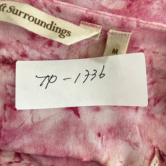 Soft Surroundings Abilene Top Women's Medium 3/4 Sleeve Pink Printed Rayon Blend - Picture 2 of 10